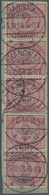 Brfst Deutsche Post In China - Vorläufer: 1898 (6.10.), Senkrechter 5er Streifen 2 Mark Reichspost Auf Pak - Cina (uffici)