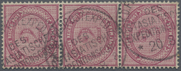 O Deutsche Post In China - Vorläufer: 1901. 2 Mk. Lilakarmin, Senkrechter Dreierstreifer, Schön Entwer - Cina (uffici)