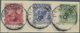 Brfst/O Deutsche Post In China - Mitläufer: 1900, 10 Pf. Germania Reichspost Ohne Aufdruck In Sehr Früher Ve - Chine (bureaux)