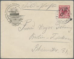 Br Deutsche Post In China: 1900, 10 Pfg. Krone/Adler Mit Steilem Aufdruck Dunkelrosarot (gelblich Orang - China (offices)