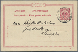 GA Deutsche Post In China - Ganzsachen: 1901, Petschili, GSK Mit Bedarfstext. Seltene Verwendung Einer - Chine (bureaux)