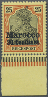 ** Deutsche Post In Marokko: 1903. 30 C Auf 25 Pf Rötlichorange/schwarz Auf Hellgelb "Marocco" Als Post - Marokko (kantoren)