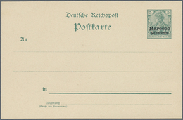 GA Deutsche Post In Marokko - Ganzsachen: 1902 Aufdruck-Probedrucke Aufdruck "Marocco" Und Wertangabe M - Morocco (offices)