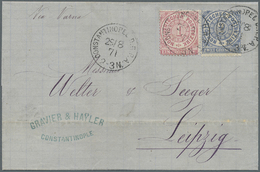 Br Deutsche Post In Der Türkei - Vorläufer: 1871, Norddeutsche Postagentur, 1 Und 2 Groschen Ziffernzei - Turchia (uffici)