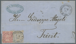 Br Deutsche Post In Der Türkei - Vorläufer: 1871, Norddeutsche Postagentur, 1 Und 2 Groschen Ziffer Gez - Turkey (offices)