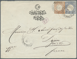 Br Deutsche Post In Der Türkei - Vorläufer: 1872/1874, Four Letters With Eagle With Shield Multiple / M - Turquie (bureaux)