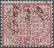 ~ Deutsche Post In Der Türkei - Vorläufer: 1884 - 1889, 2 M Innendienst Mittelrosalila Mit Handschrift - Turkse Rijk (kantoren)