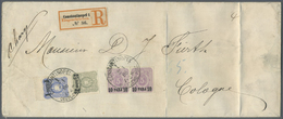 Br Deutsche Post In Der Türkei: 1884, 2 1/2 Piaster Auf 50 Pfg. Graugrün, 1 Piaster Auf 20 Pfg. Lebhaft - Turkey (offices)