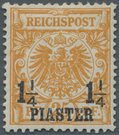 * Deutsche Post In Der Türkei: 1889, 1¼ Piaster Auf 25 Pfg. Freimarke, Gelborange, Farbfrisch Und Unge - Turchia (uffici)