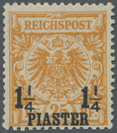 * Deutsche Post In Der Türkei: 1889, Freimarke 1½ Pia. Auf 25 Pfg. Gelborange. Die Marke Ist Farbfrisc - Turkey (offices)