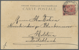 Br Deutsche Post In Der Türkei: 1902 (30.7.), 20 Para Mit Spiegelverkehrter Firmenlochung "'P.M." (=Pau - Turkse Rijk (kantoren)