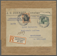 Br Deutsche Post In Der Türkei: 1907 (14.6.), 10 Para + 1 1/2 Piaster Auf Komplettem Adressteil (mit Ve - Turkey (offices)