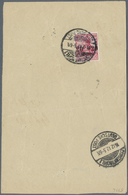 Br Deutsche Post In Der Türkei: 20 Para Überdruckmarke Einzelfrankatur Rs. 1912 Auf "Postablieferungsch - Turchia (uffici)