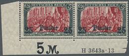 ** Deutsche Post In Der Türkei: 1905, 25 Pia. Auf 5 M. Mit Wasserzeichen, Waagerechtes Paar Aus Der Lin - Turchia (uffici)