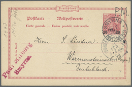 GA Deutsche Post In Der Türkei - Ganzsachen: 1903, Postkarte 20 Para Von Smyrna Nach Warmensteinach (vs - Turkey (offices)