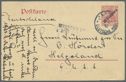 GA Deutsche Post In Der Türkei - Ganzsachen: 1912, Postkarte 10 C. Germania Von Jaffa Nach Helgoland, I - Turchia (uffici)