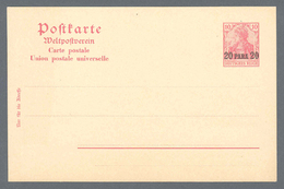 GA Deutsche Post In Der Türkei - Ganzsachen: 1902, Essay Für Doppelkarte 20 Para, Überdruckprobe In Lat - Turchia (uffici)
