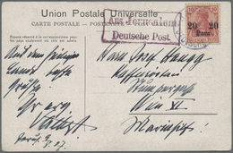 Br Deutsche Post In Der Türkei - Stempel: "Aus Jerusalem/Deutsche Post." Nebenstempel Vom 9.6.1907 In R - Turkey (offices)