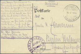 Br Deutsche Post In Der Türkei - Stempel: "FELDPOST MIL. MISS. BIR.-ES-SEBA" Auf FP-Karte Vom 16.10.191 - Turkse Rijk (kantoren)