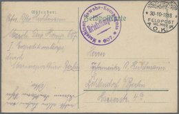 Br Deutsche Post In Der Türkei - Stempel: 1916/1917, Militärmission Türkei,  4 FP-Belege Mit Truppenste - Turkey (offices)