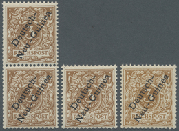 ** Deutsch-Neuguinea: 1897, Die Bessere B-Farbe Als Senkrechtes Postfrisches Paar Mit Und Ohne Plattenf - German New Guinea