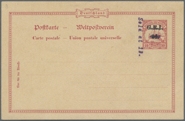 GA Deutsch-Neuguinea - Britische Besetzung: 1914: GA-Postkarte 2 D. Auf 10 Pfg. Rot, Setting B, Mit Zus - German New Guinea