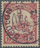 O Deutsch-Neuguinea - Stempel: "DEULON DNG 16.2...", Klarer Abschlag Auf Loser Marke 10 Pfg. Kaiseryac - Nuova Guinea Tedesca