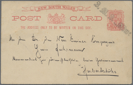 GA Deutsch-Neuguinea - Stempel: 1896. Postkarte 1d New South Wales Entwertet Mit L1 "S.M.S. MÖWE" An Di - Duits-Nieuw-Guinea