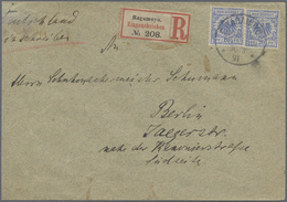 Br Deutsch-Ostafrika - Vorläufer: 1891 (30.3.),  Zwei Mal 20 Pfg. Krone/Adler Auf R-Brief (links Etwas - Afrique Orientale