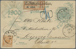 GA Deutsch-Ostafrika - Vorläufer: 1900. Jahrhundert-PK 5 Pf Reichspost Mit Zfr. 25 Pf Krone/Adler Als R - Afrique Orientale