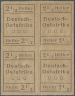 (*) Deutsch-Ostafrika: 1916, WUGA-Ausgabe, Ungebr. Viererblock Aus Zwei Waagerechten Typenpaaren, Fotoat - Africa Orientale Tedesca