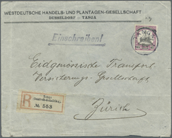 Br Deutsch-Ostafrika: 1907. Firmenbrief (Plantagen-Gesellschaft) Als R-Brief Mit 45 Pf Schiffstype Von - German East Africa