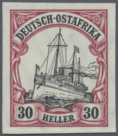 ** Deutsch-Ostafrika: 1905/20: 30 H. Karmin/schwarz, Ungezähnt, Postfrisches Luxusstück, Waagerechter B - Duits-Oost-Afrika