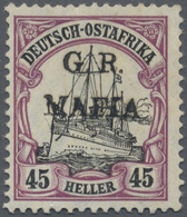 ** Deutsch-Ostafrika - Britische Besetzung (Mafia): 1915: 1915, 45 H. Violett/schwarz, "G.R. MAFIA" Auf - German East Africa