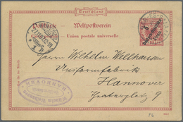 Br Deutsch-Ostafrika - Ganzsachen: 04.11.1897: 5 Pesa GSK (Mi.P6) Mit Stempel DAR-ES-SALAAM An Die Unif - German East Africa