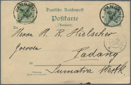 GA Deutsch-Ostafrika - Ganzsachen: 25.01.1898: 3 Pesa Zusatzfrankatur Auf 3 Pesa GSK (Mi.7,P7 Antwortte - German East Africa