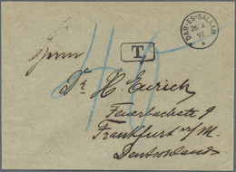 Br Deutsch-Ostafrika - Besonderheiten: 1897 Unfrankierter Brief Am 6.4. Von Dar-es-Salam Nach Frankfurt - Africa Orientale Tedesca