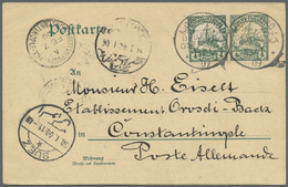 Br Deutsch-Ostafrika - Besonderheiten: 1905/1909, Drei Belege (GA-Karten Mit Zusatzfrankatur (2) Bzw. A - German East Africa