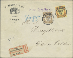 Br Deutsch-Ostafrika - Besonderheiten: 1905 (2.11.), 2 1/2 H. Und 20 H. Auf Dekorativem Vordruckbrief " - Afrique Orientale