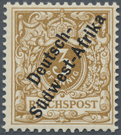 ** Deutsch-Südwestafrika: 1898. 3 Pf Hellocker "Deutsch- / Südwest-Afrika", Postfrisch. FA Jäschke-L. B - Africa Tedesca Del Sud-Ovest