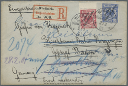 Br Deutsch-Südwestafrika: 1901, Einschreiben Ab WINDHOEK DSWA An Die Gräfing Von Kageneck, Deren Eheman - Africa Tedesca Del Sud-Ovest