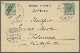 GA Deutsch-Südwestafrika - Ganzsachen: 1899, 5 Pf. Reichspost Mit Überdruck Als Zusatzfrankatur Auf 5 P - Duits-Zuidwest-Afrika