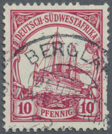 O Deutsch-Südwestafrika - Stempel: "BERGLAND 28. .. (1914)", Einer Der SELTENSTEN Kolonien-Stempel Als - Sud-Ouest Africain Allemand