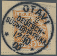 Brfst Deutsch-Südwestafrika - Stempel: "OTAVI DSWA 12.10.00", Glasklar Und Komplett Auf 25 Pfg. "Deutsch-S - German South West Africa