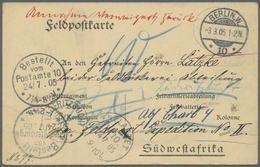 Br Deutsch-Südwestafrika - Besonderheiten: 1905 (3.3.), FP-Vordruckkarte Für Den Postverkehr Heimat-DSW - Sud-Ouest Africain Allemand