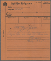 Br Deutsch-Südwestafrika - Besonderheiten: 1905 (ca.), Optisches Telegramm-Formular Gebraucht Mit Tages - German South West Africa