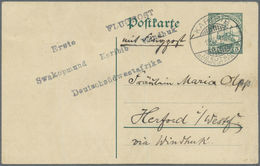 GA Deutsch-Südwestafrika - Besonderheiten: 1914: 5 Pfennig Schiffszeichnung-Ganzsache Als Flugpostkarte - Duits-Zuidwest-Afrika