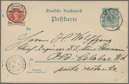 GA Deutsche Kolonien - Kamerun-Vorläufer: 1893, GA-Karte 5 Pf. Krone/Adler Mit K1 "KAMERUN 28 4 93" Adr - Cameroun