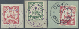 Brfst Deutsche Kolonien - Kamerun - Stempel: 1912 DUALA - Bahnpost Der Nordbahn Drei Versch. Typen: Violet - Camerun