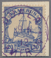 Brfst Deutsche Kolonien - Kamerun - Stempel: BAHNPOST - DUALA  KAMERUN  19 6 12 (violett), Klar Auf Mit Mi - Kameroen